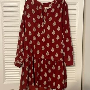 LOFT Paislet Flounce Tunic Dress